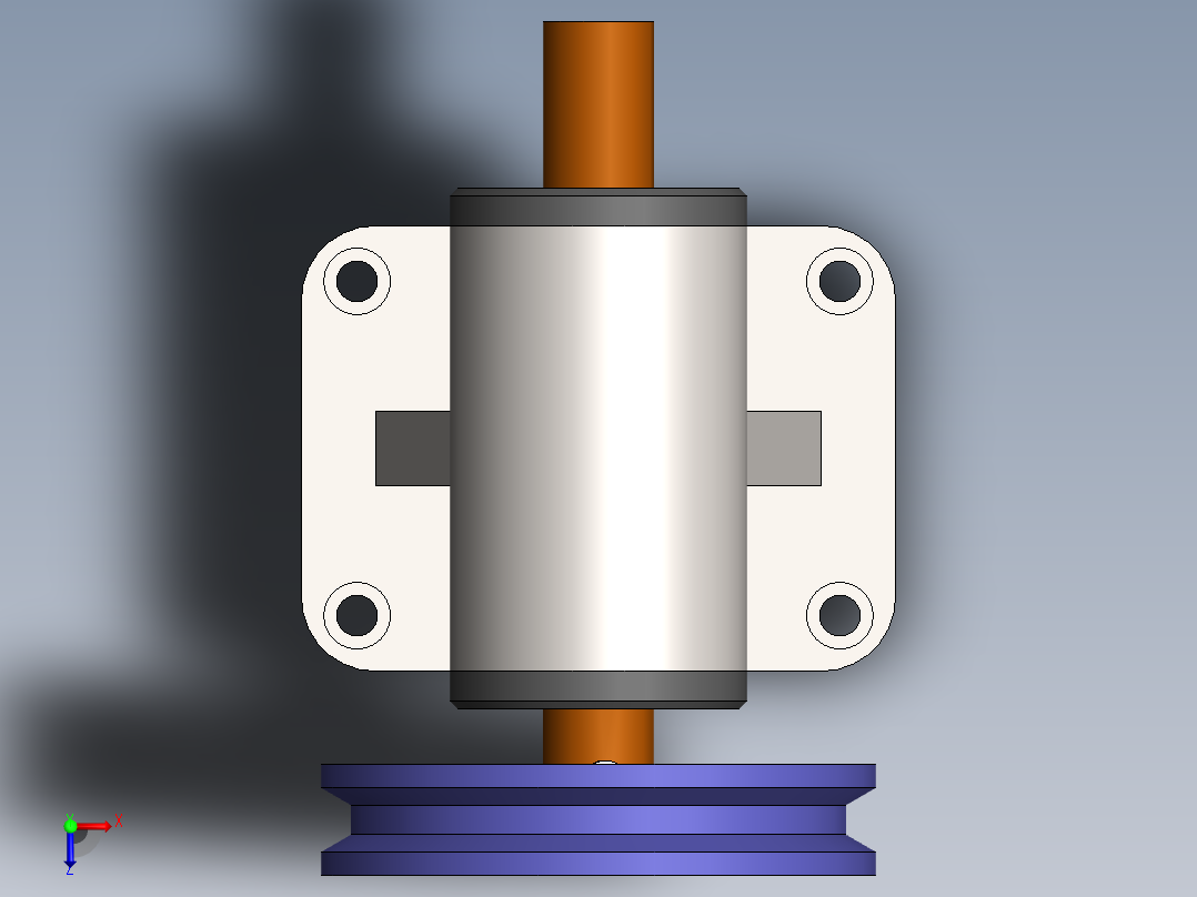 传动装配体俯视图