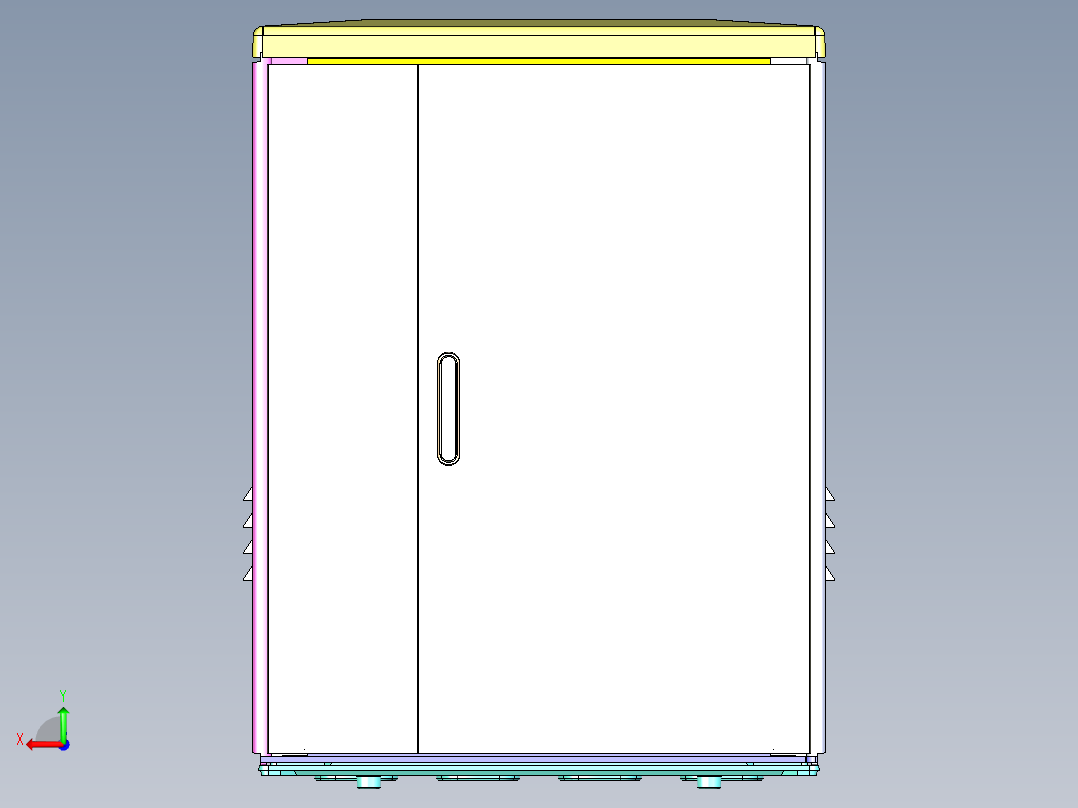电话线柜后视图