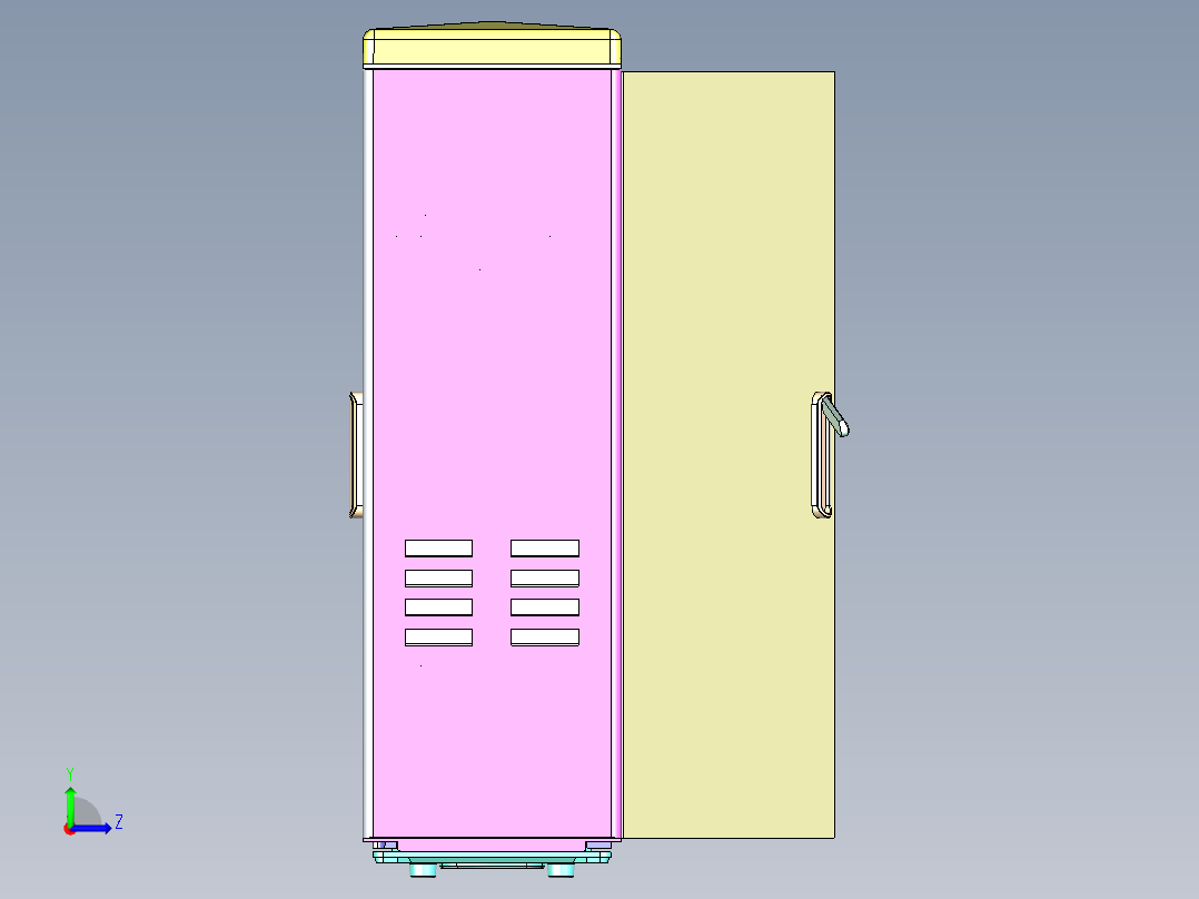 电话线柜左视图