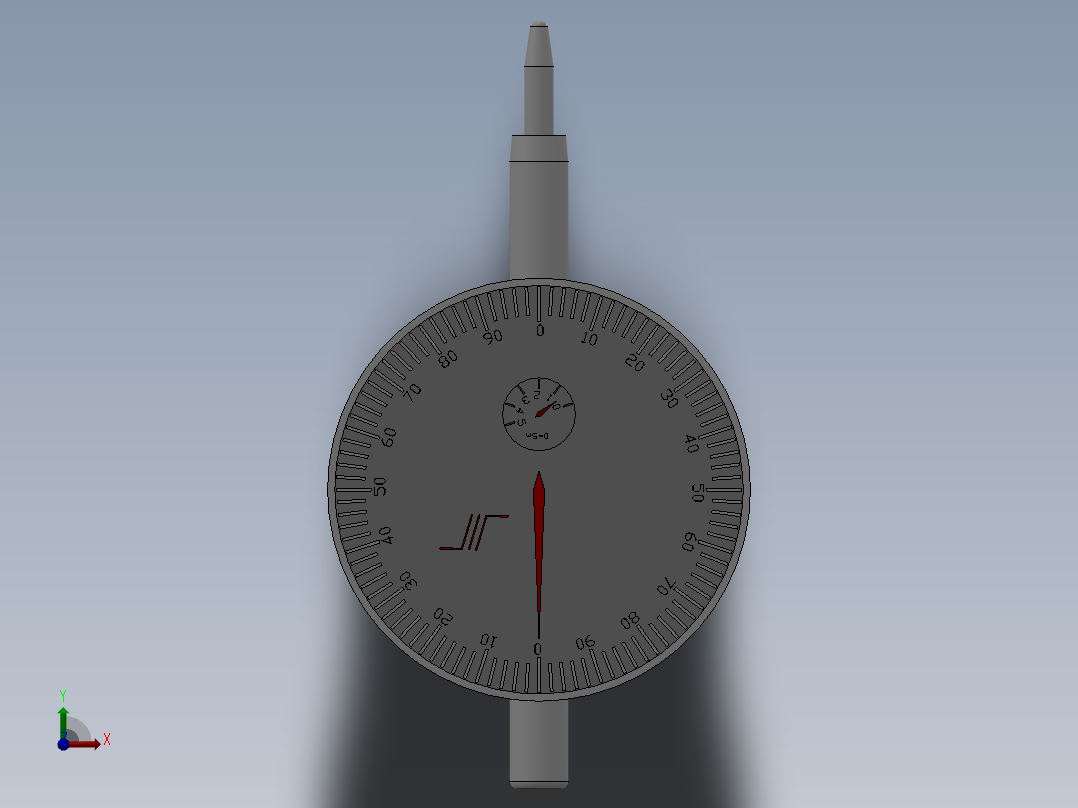 成量机械百分表（0-5大表）前视图