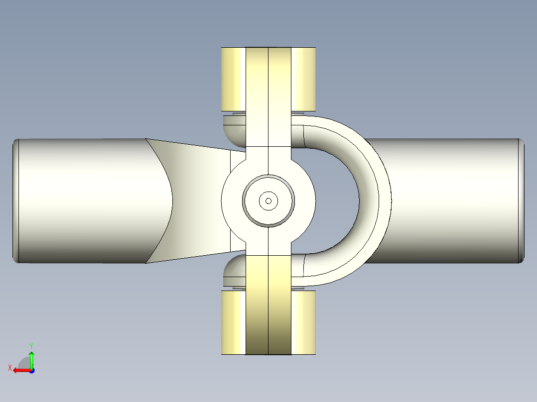万向联轴器后视图