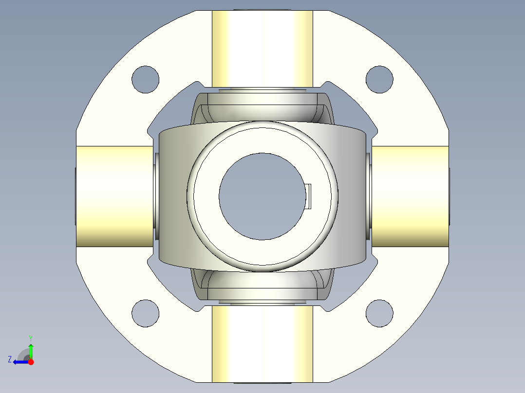万向联轴器右视图