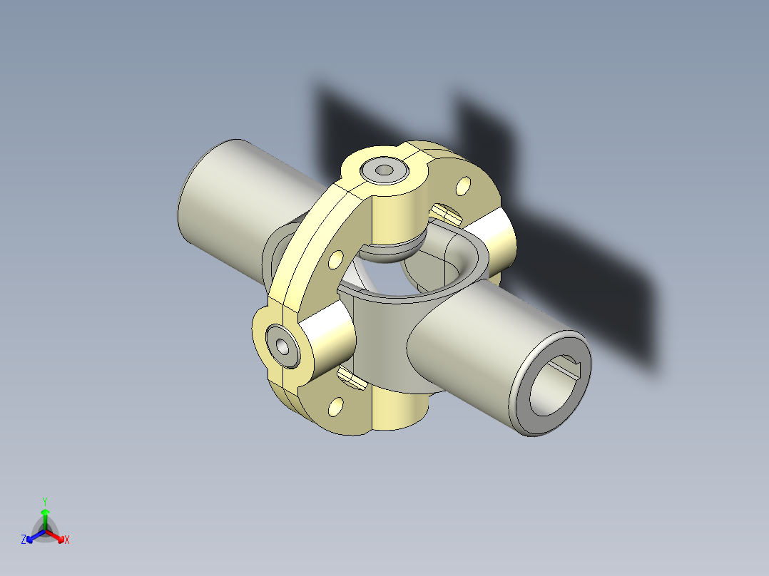 万向联轴器正等轴测图