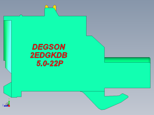 DEGSON 2EDG 系列 5.0mm 可插拔接线端子组-2EDGKDB-5.0-22P-14-00AH右视缩略图