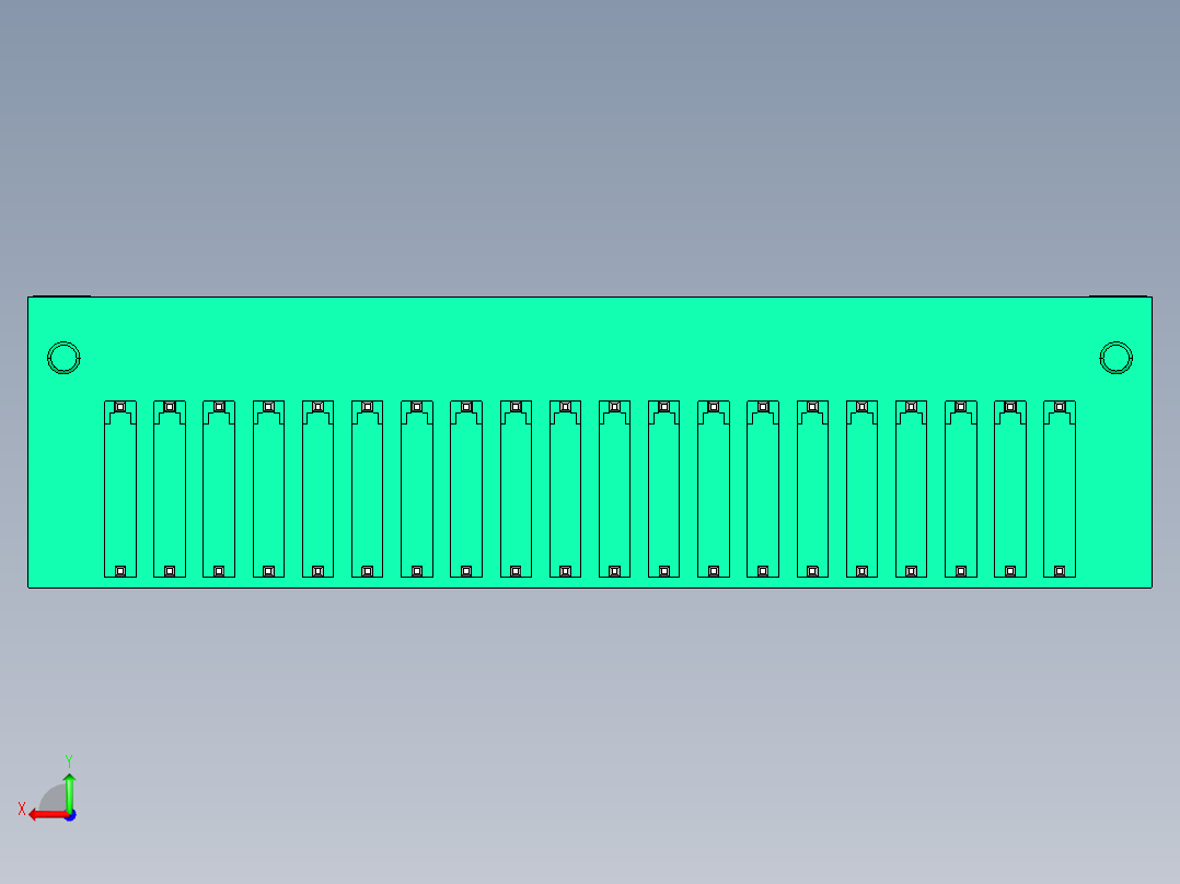 DEGSON 15EDG（公头） 3.81mm 螺钉锁紧，插拔式接线端子 FullPack-15EDGRTM-3.81-40P-14-00AH后视图