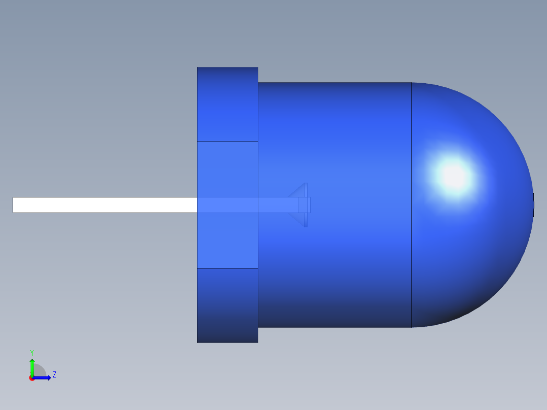 LED_Round_Blue_D8.0mm左视图