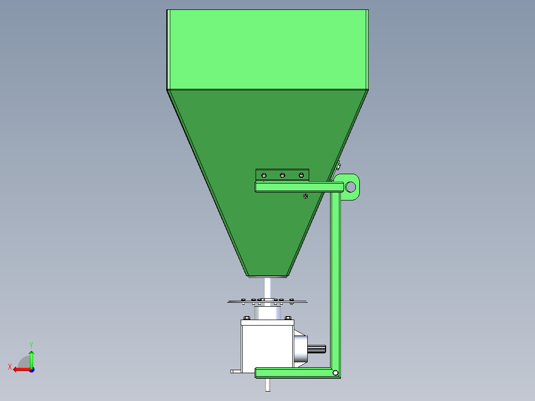施肥机三维模型后视图