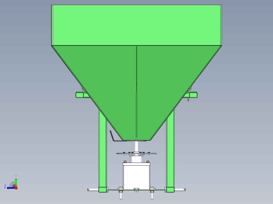 施肥机三维模型右视图