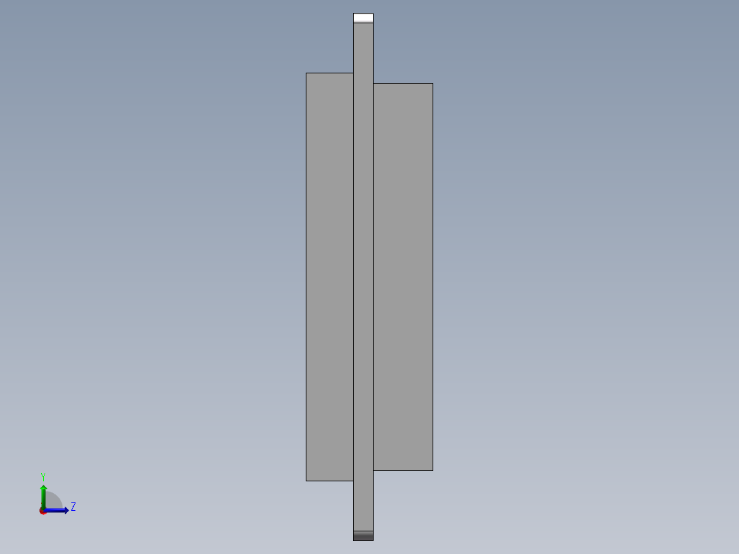 DB25串口公接头左视图