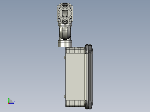 向下固定底座+转角+中间连接器+90度箱体连接器+控制箱左视缩略图