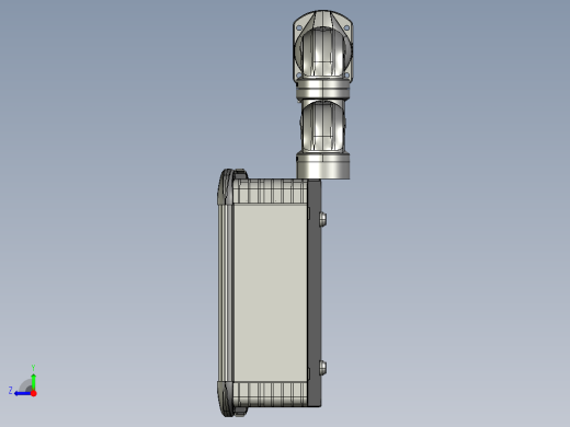 向下固定底座+转角+中间连接器+90度箱体连接器+控制箱右视缩略图