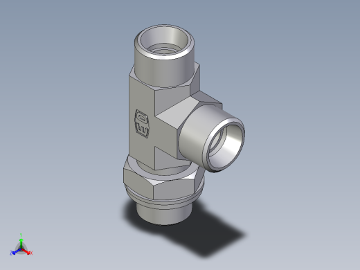 卡套式工业通用硬管接头EO_Adjustable_locknut_run_tee_LEE12LROMDCF