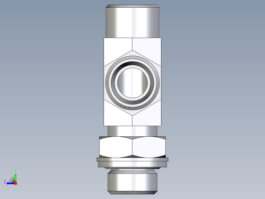 卡套式工业通用硬管接头EO_Adjustable_locknut_run_tee_LEE12LROMDCF右视缩略图