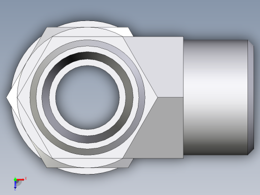 卡套式工业通用硬管接头EO_Adjustable_locknut_run_tee_LEE12LROMDCF俯视缩略图
