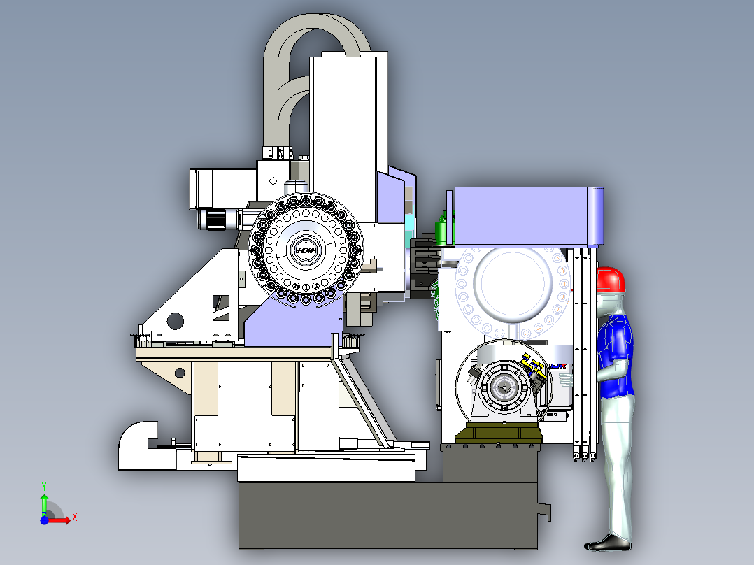 SHY-S6500-动柱立式3+2摆头加工中心前视图