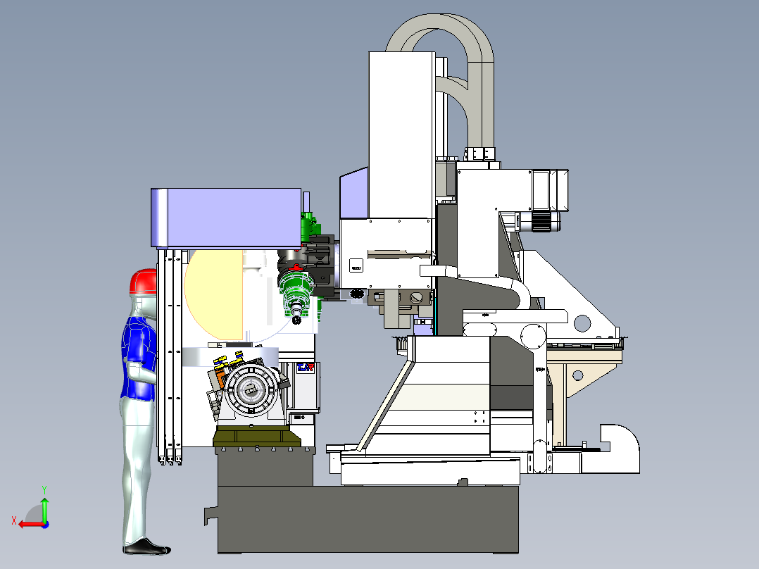 SHY-S6500-动柱立式3+2摆头加工中心后视图