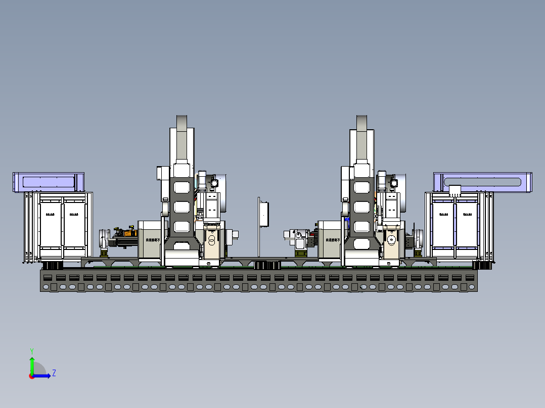 SHY-S6500-动柱立式3+2摆头加工中心左视图