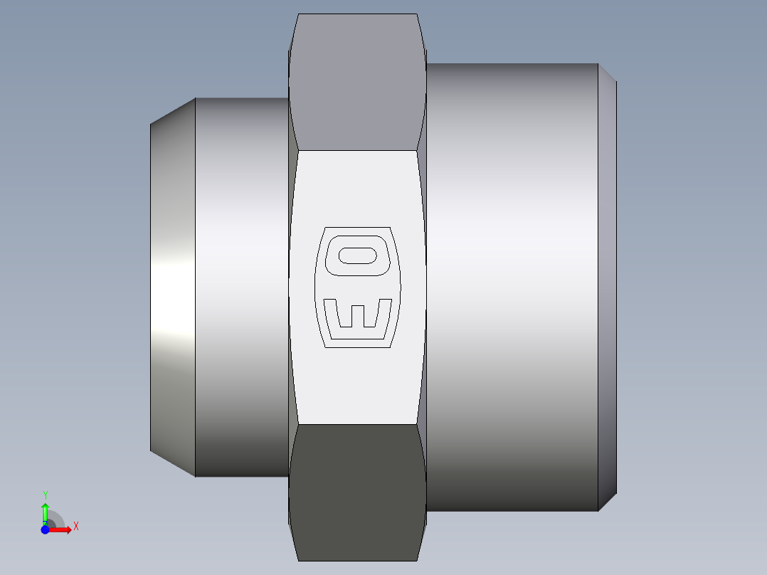 卡套式工业通用硬管接头EO_Weld_connector_AS38SX前视图