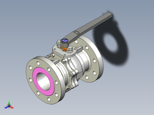 管道手动球阀-水管开关阀-手动阀门User Library-Flange C300DN100