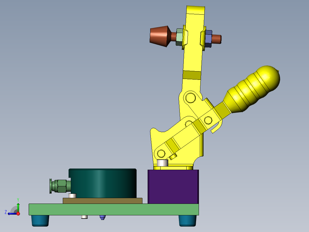 流量检查夹具右视图