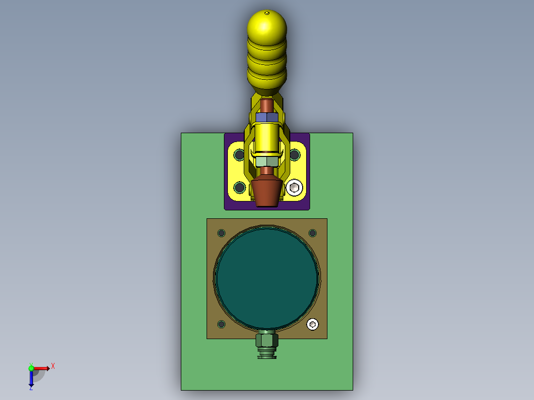 流量检查夹具俯视图