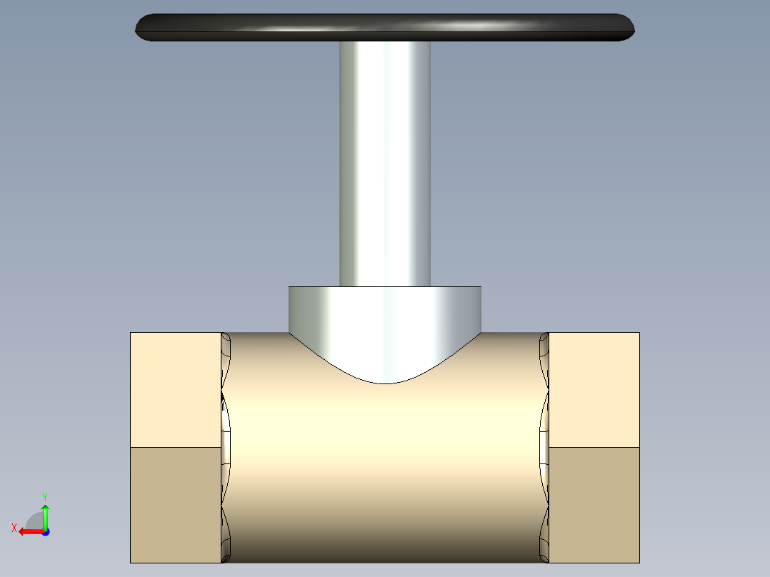 3-4英寸闸阀后视图