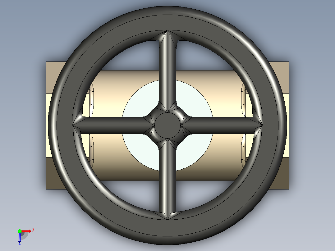 3-4英寸闸阀俯视图