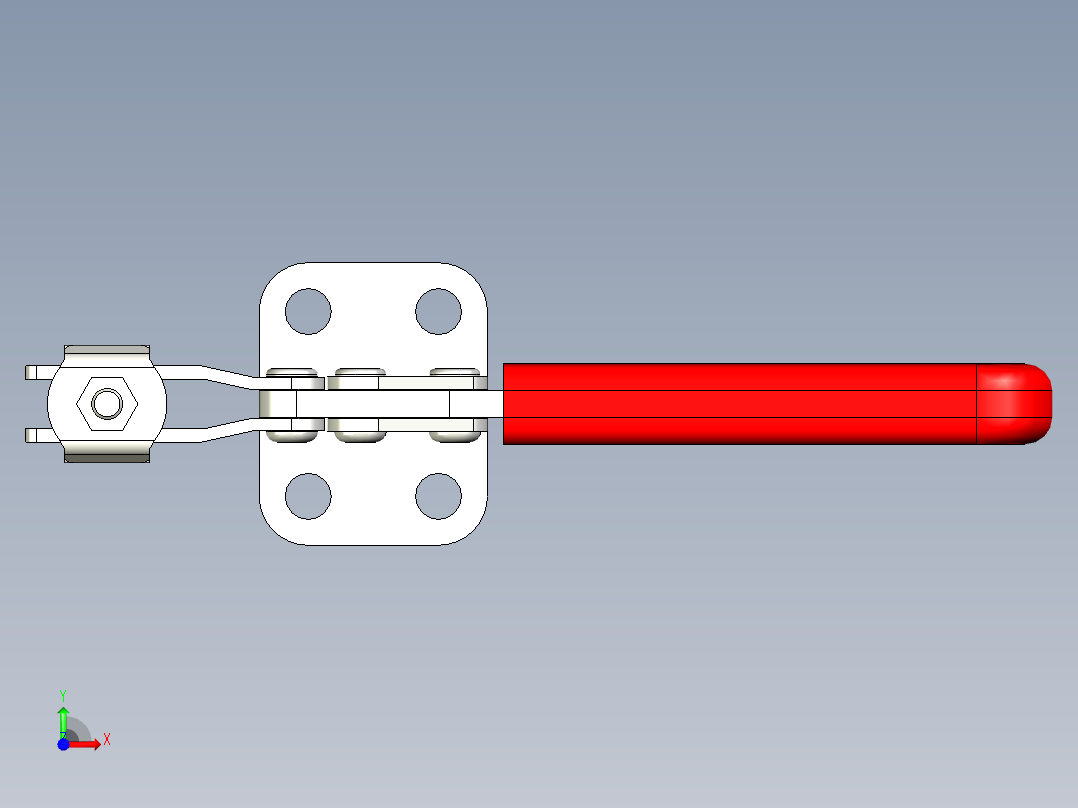 水平式夾鉗SSP(K)-3D多系列多零件图纸模型前视图