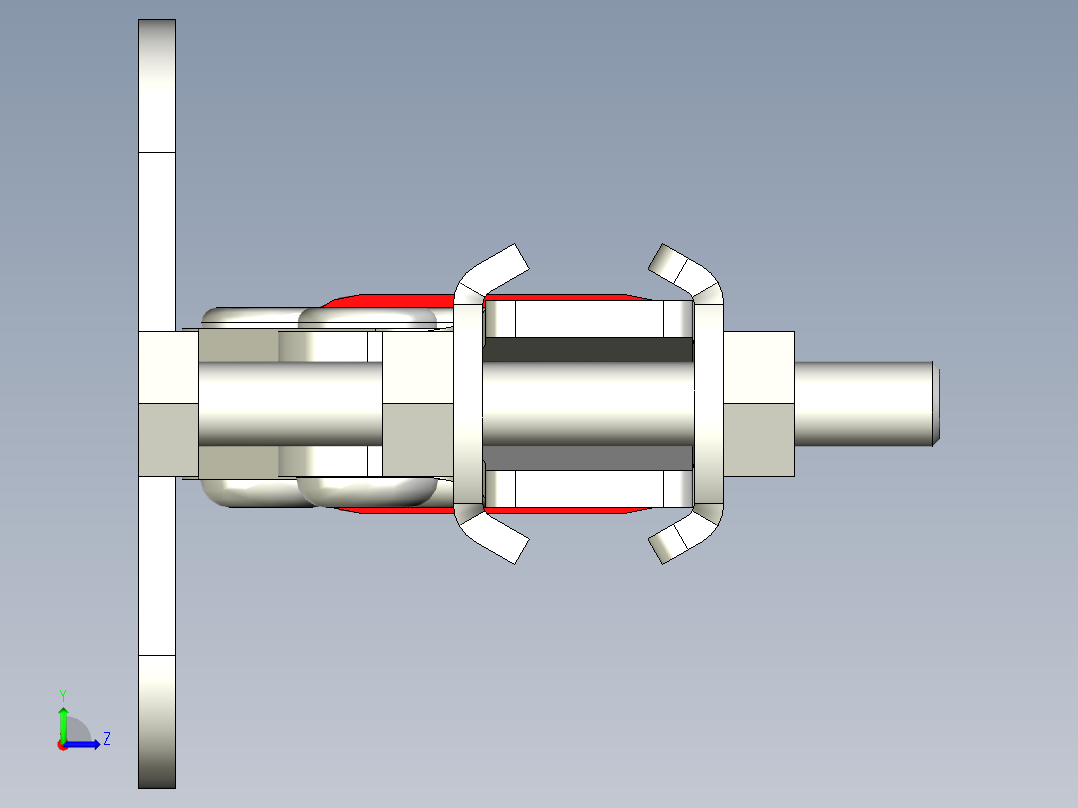水平式夾鉗SSP(K)-3D多系列多零件图纸模型左视图