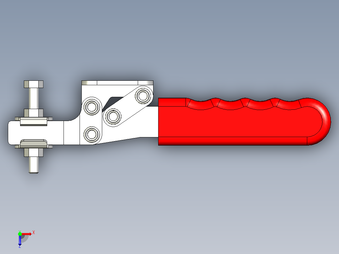 水平式夾鉗SSP(K)-3D多系列多零件图纸模型俯视图