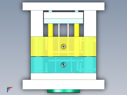绝缘板注塑模具设计图纸-一模四腔含三维UG模具+CAD图纸+说明书俯视缩略图
