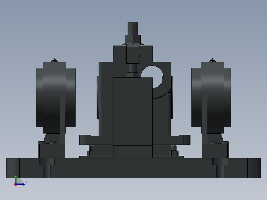 减速器箱体镗孔夹具设计左视图
