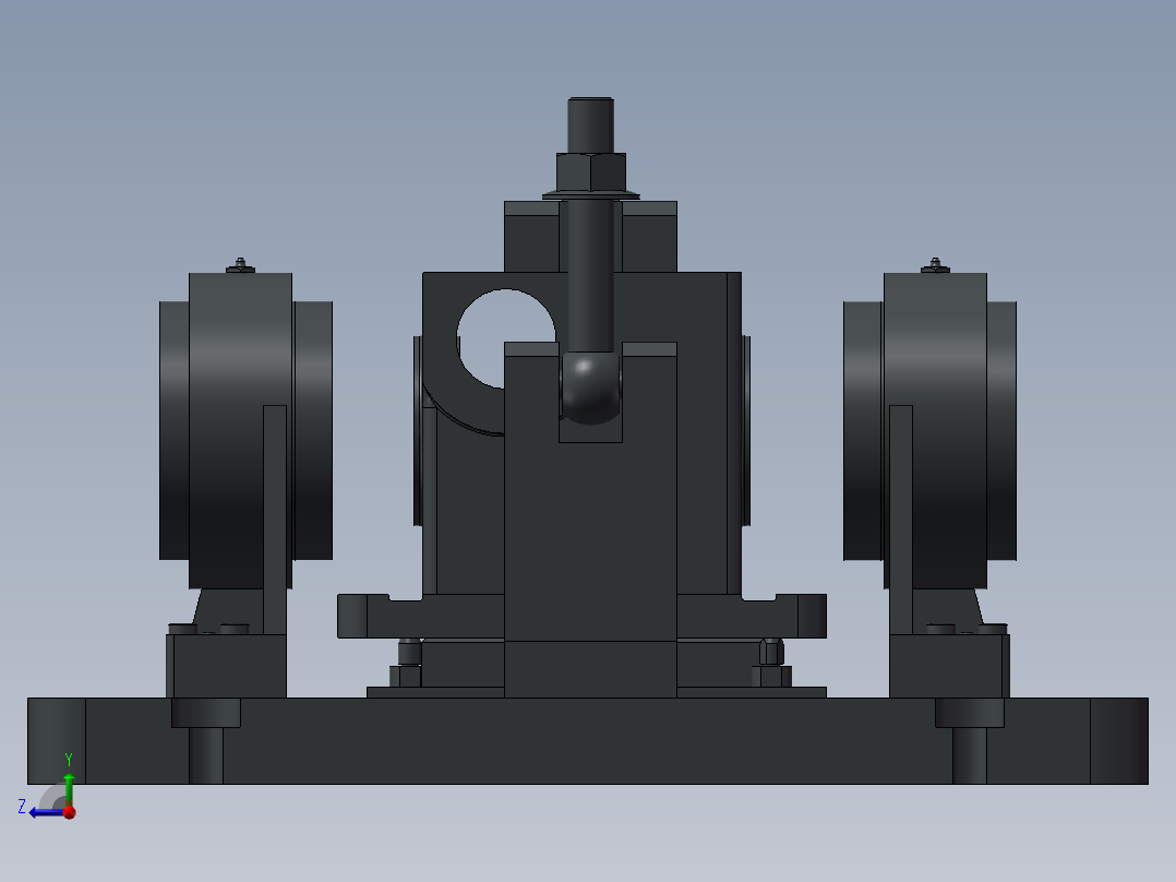 减速器箱体镗孔夹具设计右视图