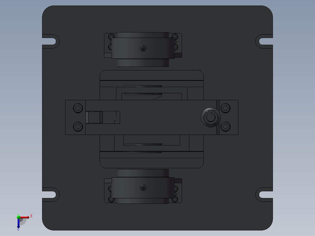 减速器箱体镗孔夹具设计俯视图