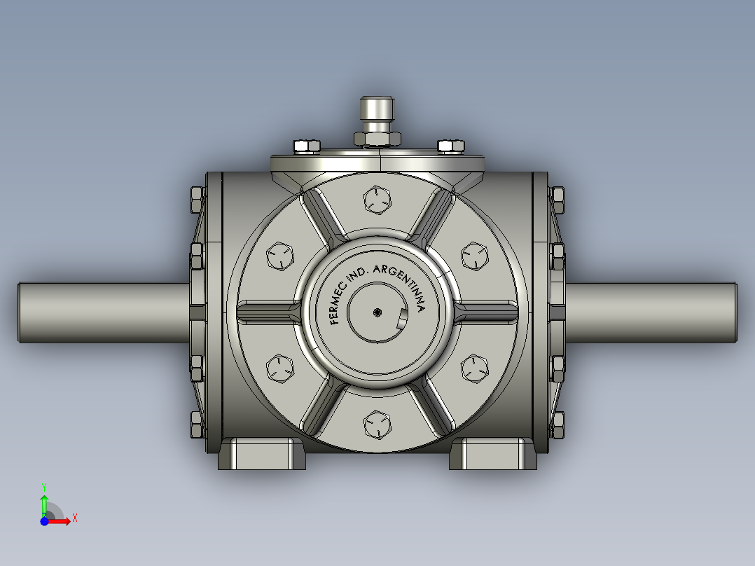 角齿轮箱前视图