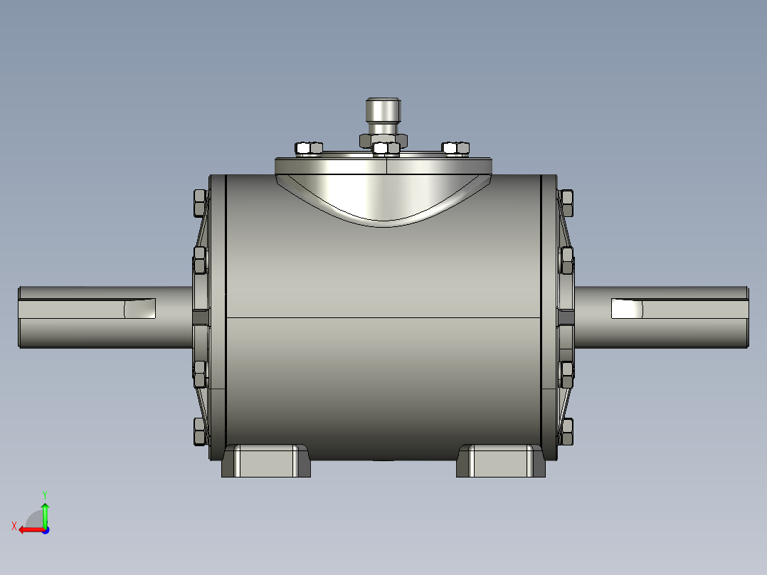 角齿轮箱后视图