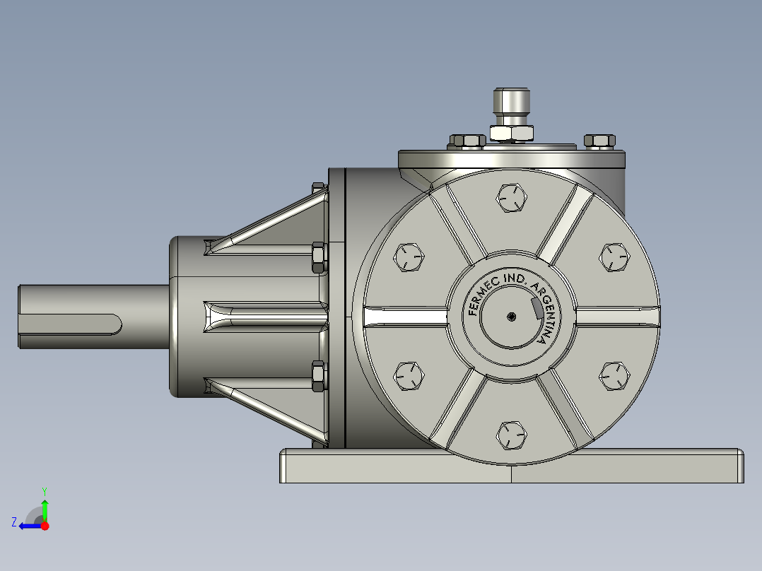 角齿轮箱右视图