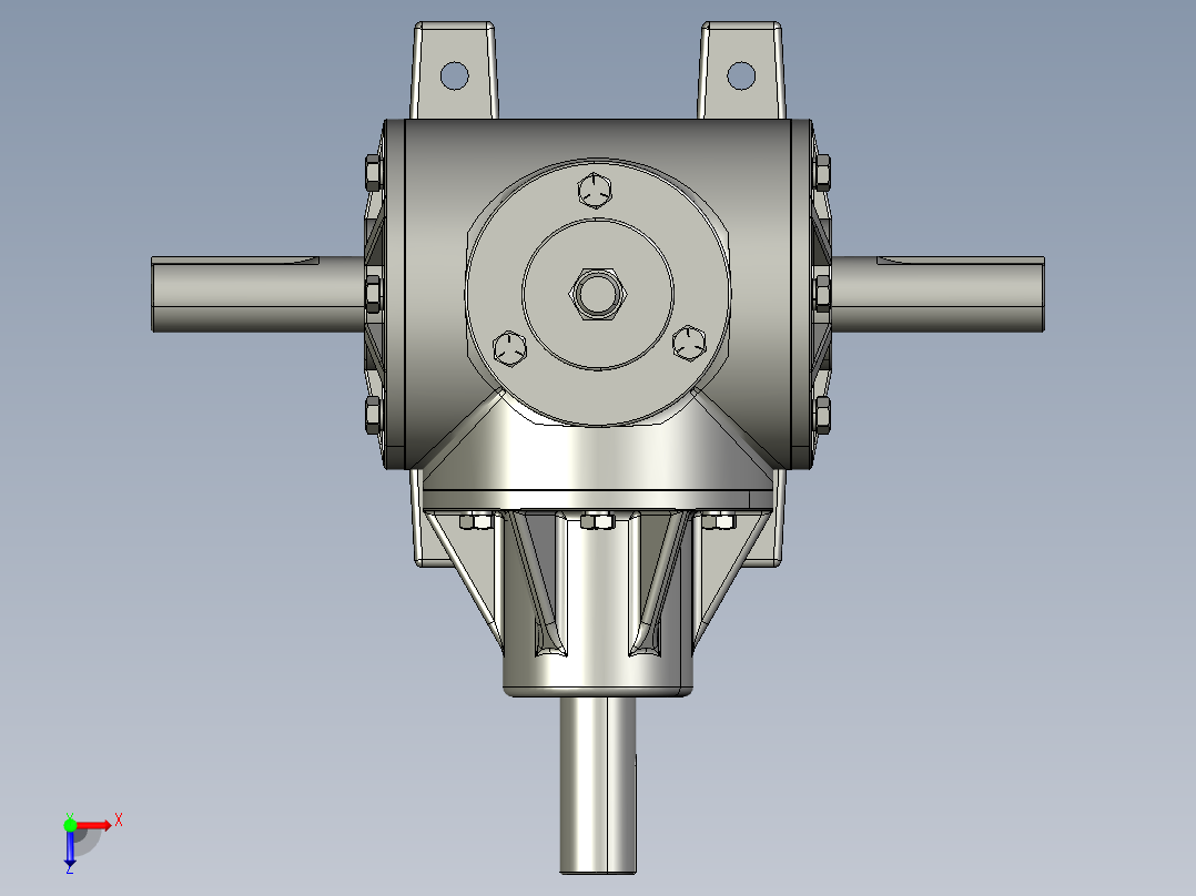 角齿轮箱俯视图
