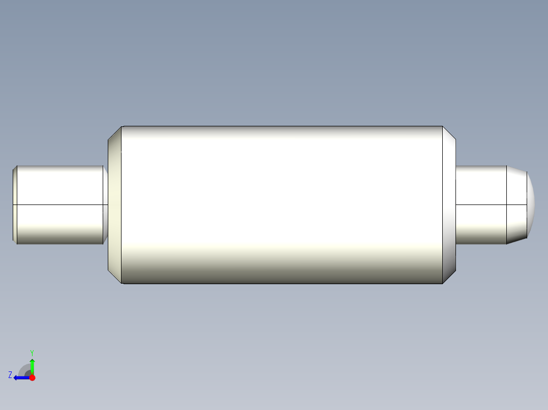 分割定位柱(無卡鎖D)2212-3D多系列多零件图纸模型右视图