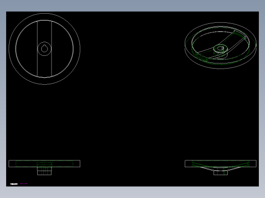 鋁合金手輪(無把手)2461-2D多系列多零件图纸模型