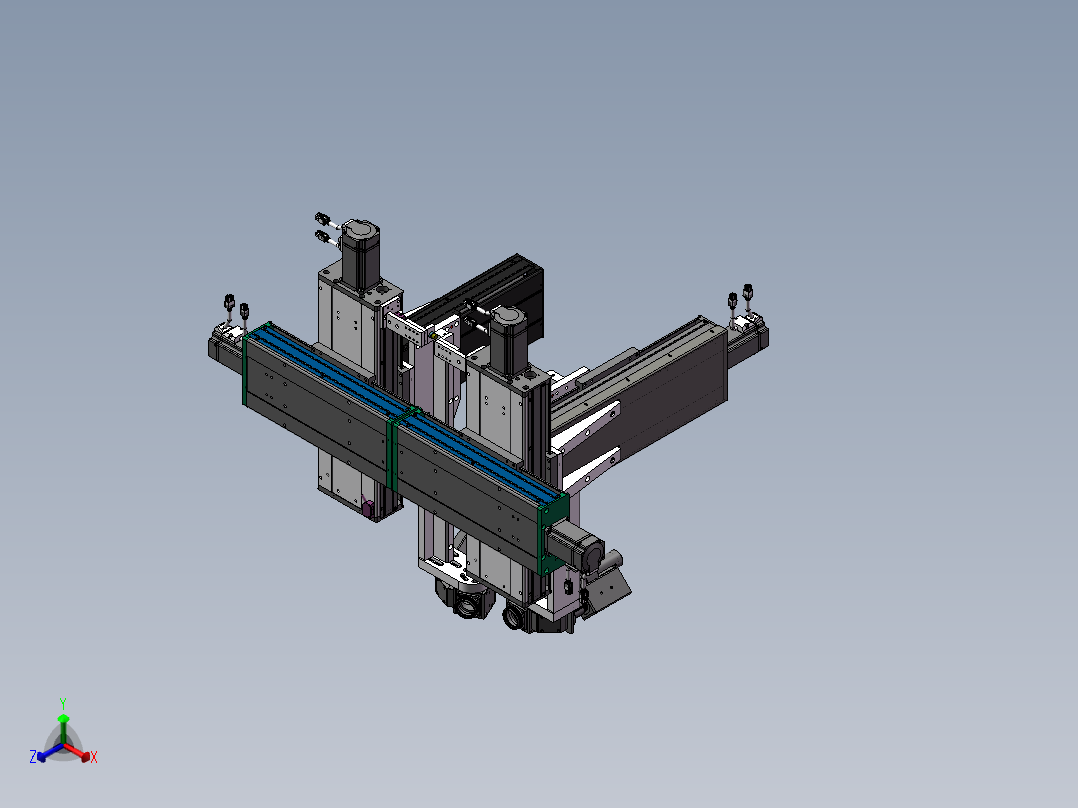 六轴同步焊接机sw17可编辑正等轴测图