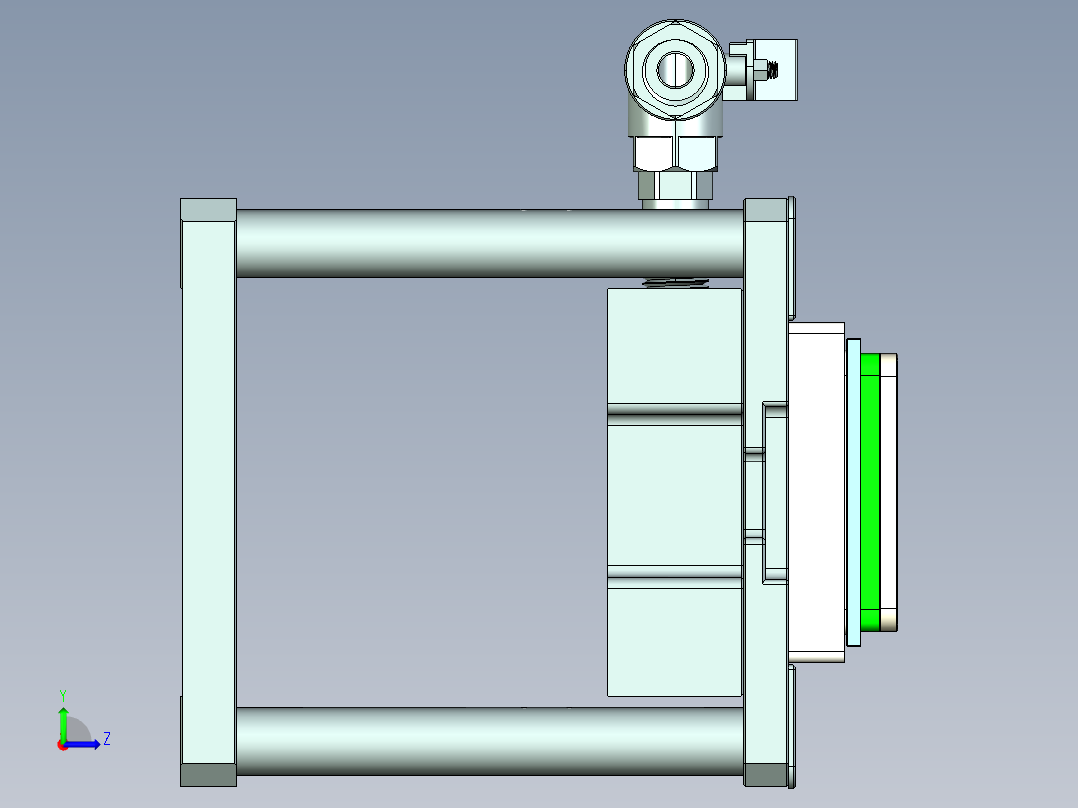 Z581C-笔记本CNC工装夹具三维模型CNC4-0911左视图