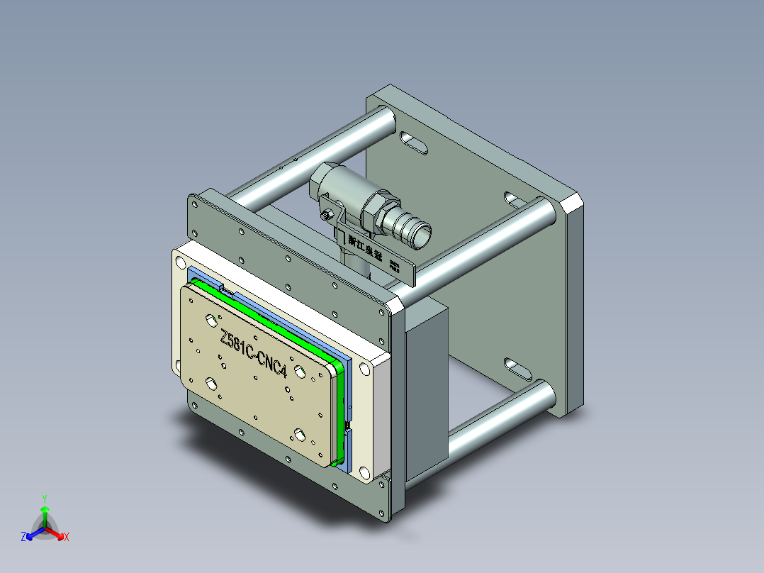 Z581C-笔记本CNC工装夹具三维模型CNC4-0911正等轴测图
