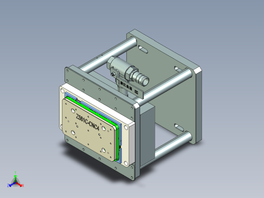 Z581C-笔记本CNC工装夹具三维模型CNC4-0911正等轴测缩略图