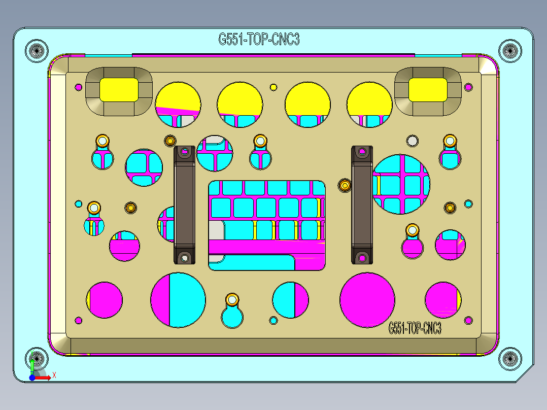G551-C-笔记本CNC工装夹具三维模型CNC3-0703前视图