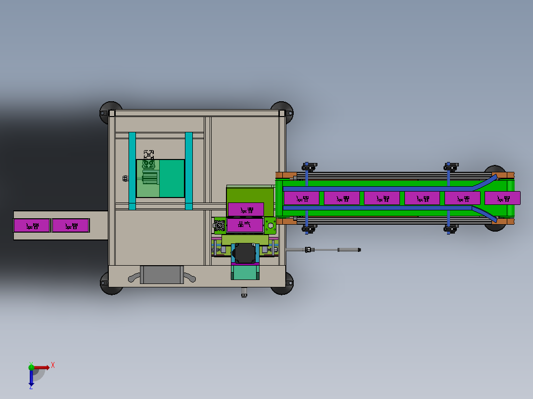 产品自动套袋机sw18可编辑俯视图
