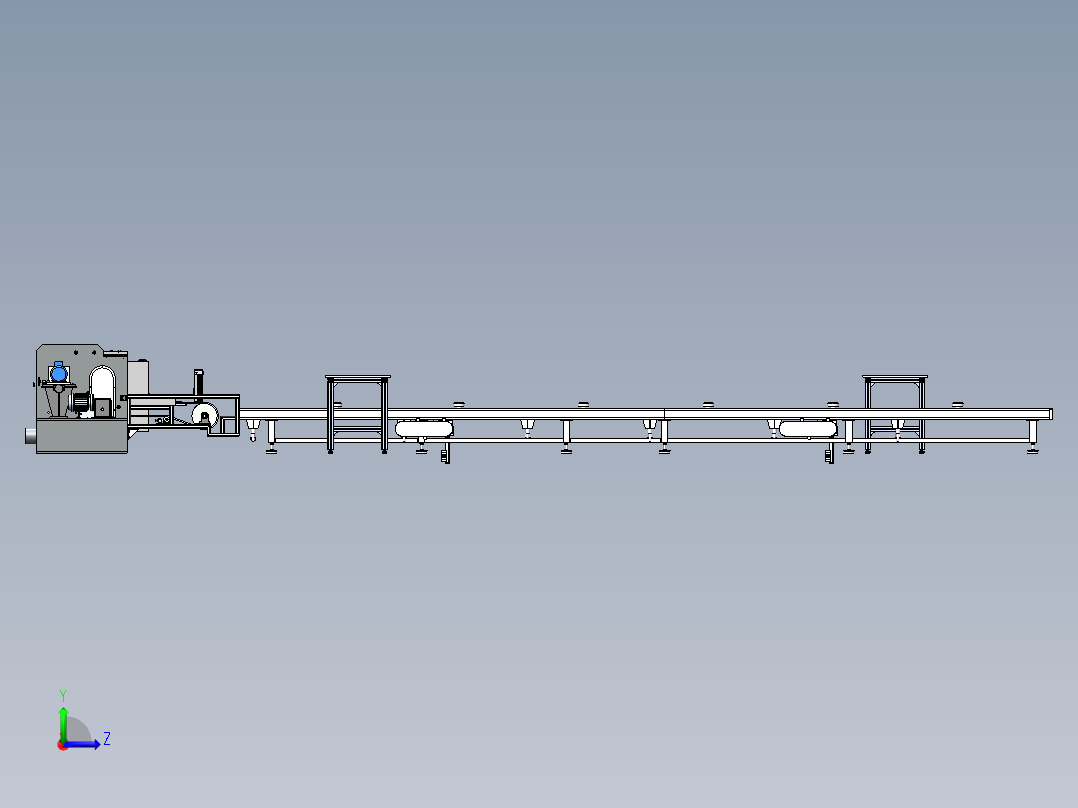 三合板自动压合成型生产线sw17左视图