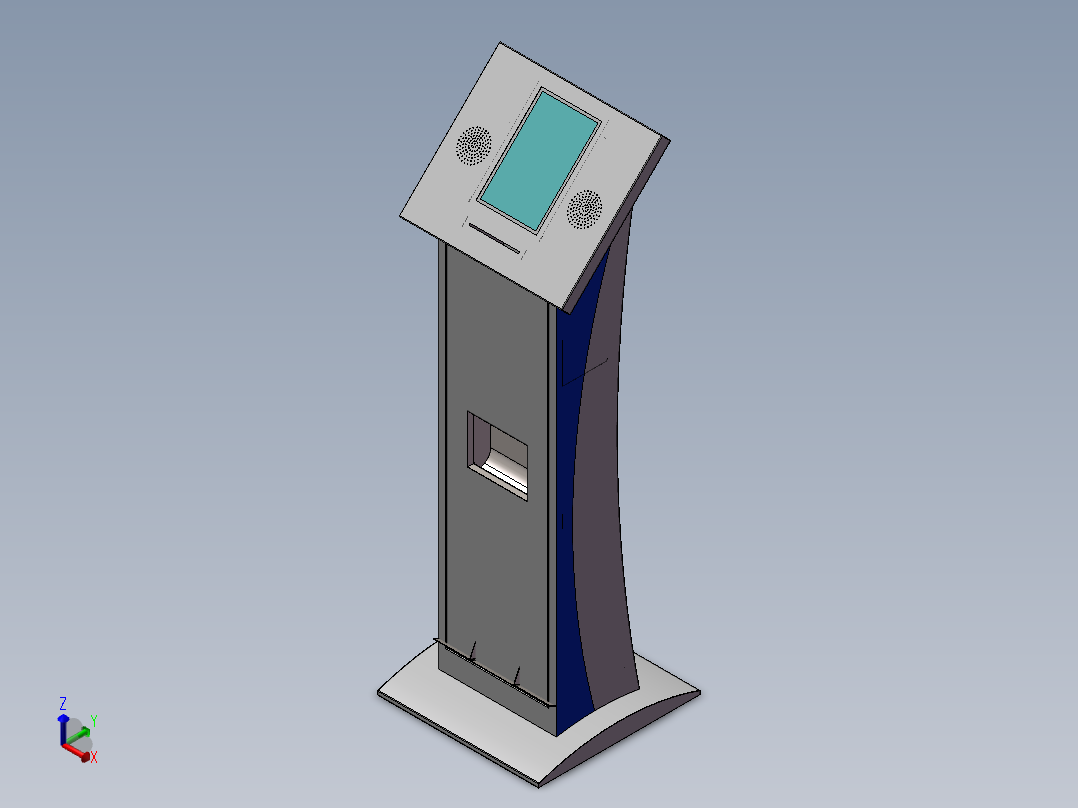 电控柜、立式彩票机正等轴测图