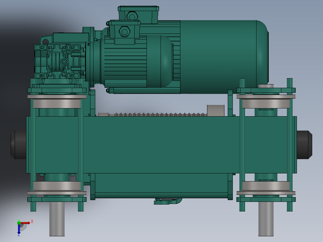 5吨起重臂俯视图