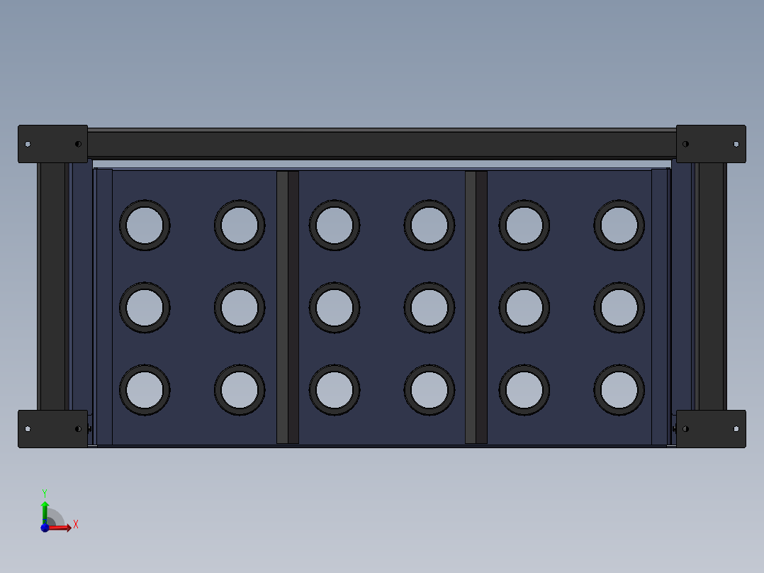 货架、钻铣床刀具架前视图